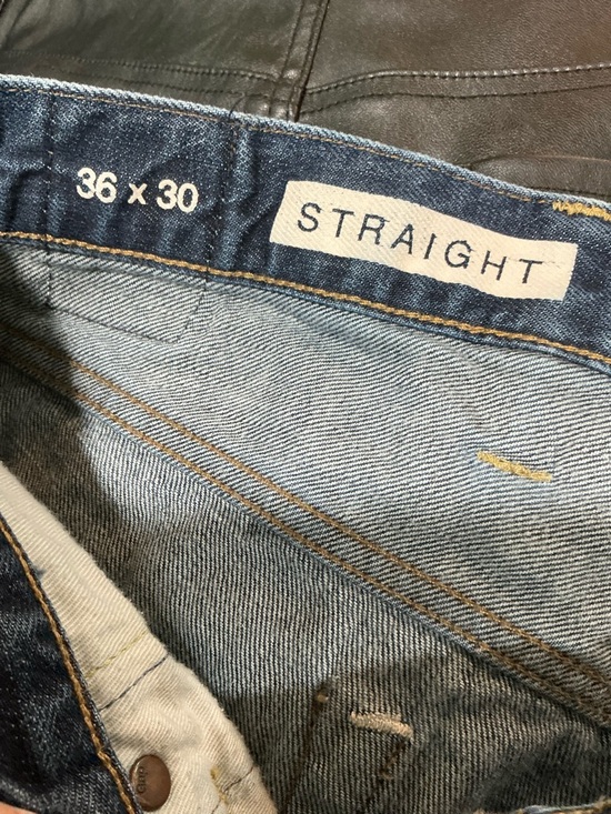 🤎 Gap Men’s Straight Blue Denim Jeans - 36 x 30 - Picture 3 of 6